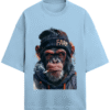 Baby Blue Rebel Chimp “FARM” Beanie Graphic Tee, Unisex