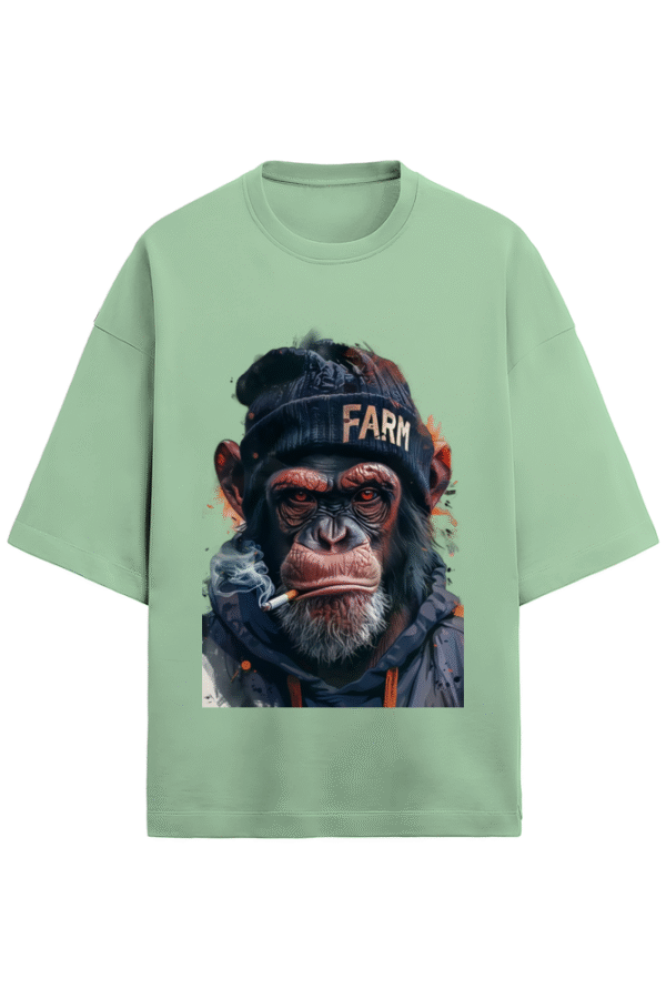 Jade Rebel Chimp “FARM” Beanie Graphic Tee, Unisex