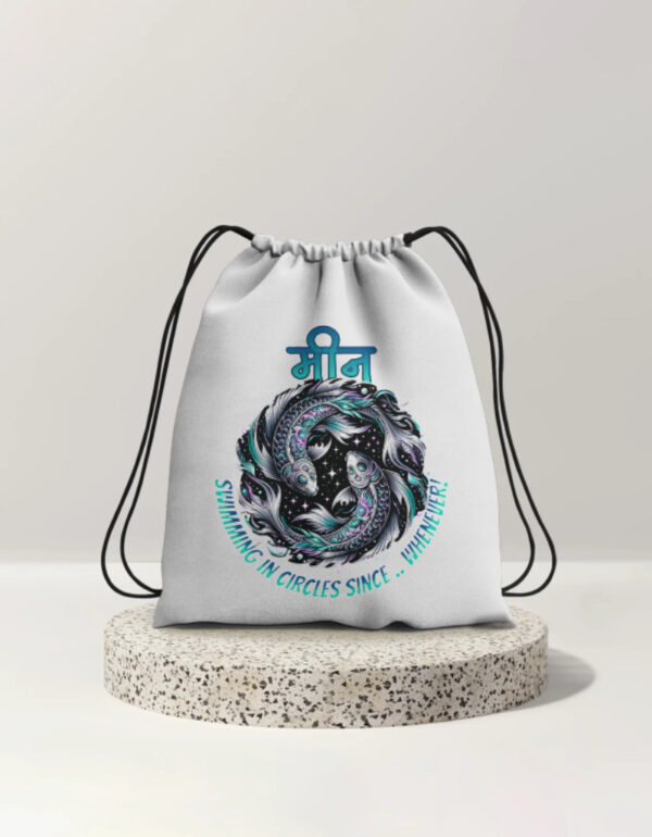 Meen Magic – Pisces Zodiac Drawstring Bag