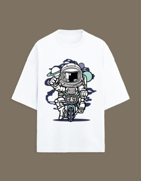 Space Rider – Oversized Cosmic Biker Tee