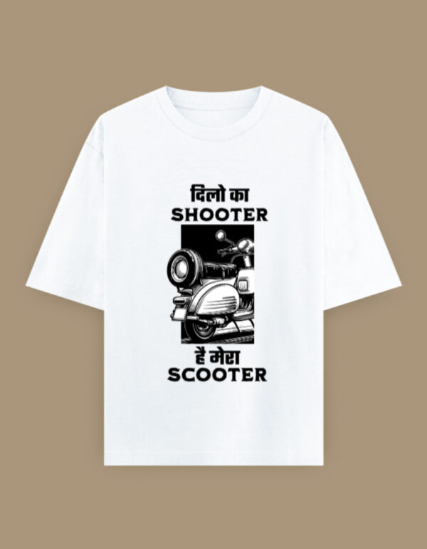 "Scooter Shooter" – Hindi Quote Oversized T-Shirt