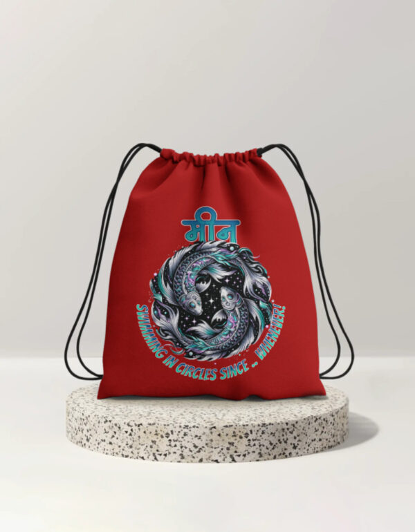 Meen Magic – Pisces Zodiac Drawstring Bag