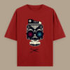 "Psycho Pop Skull" – Oversized Graphic T-Shirt