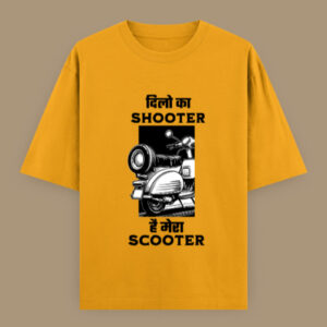 "Scooter Shooter" – Hindi Quote Oversized T-Shirt