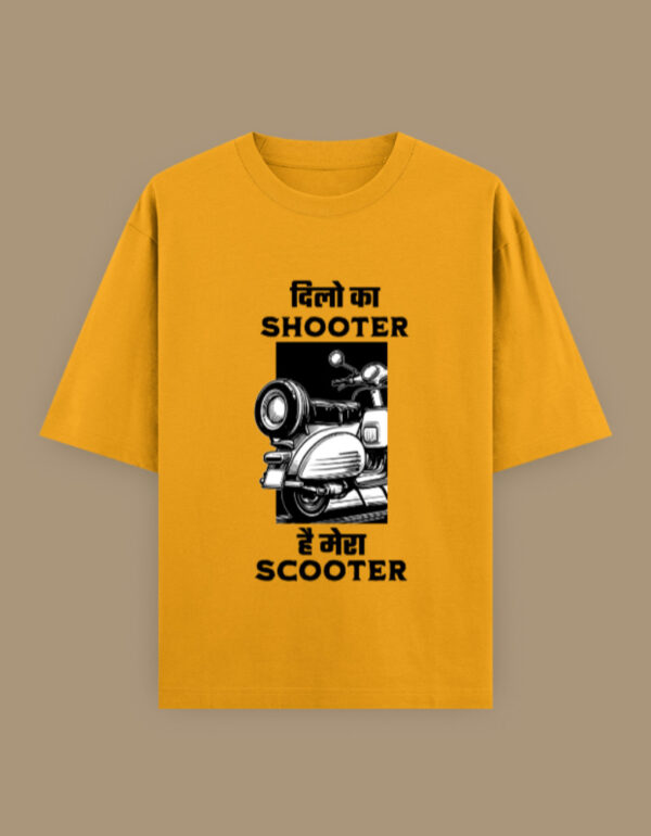 "Scooter Shooter" – Hindi Quote Oversized T-Shirt