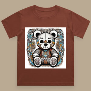 Boy's Cute Panda Crew Neck T-Shirt