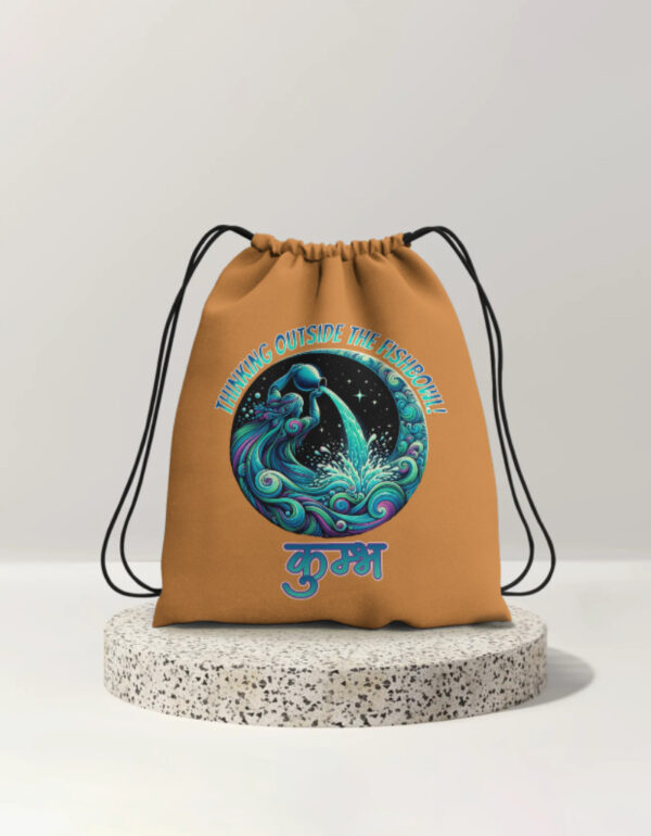 Kumbha Vibes – Zodiac Drawstring Bag