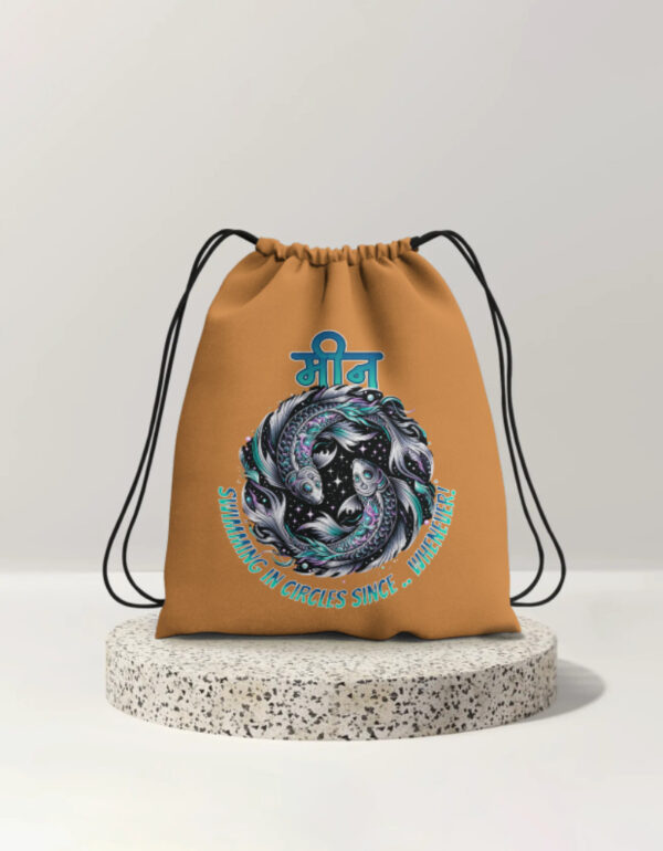Meen Magic – Pisces Zodiac Drawstring Bag