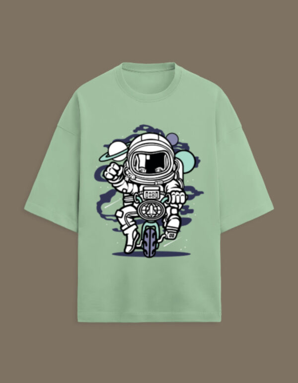 Space Rider – Oversized Cosmic Biker Tee